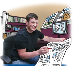 Drafting student