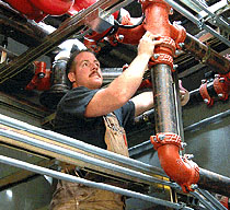 Plumber working
