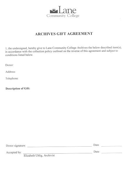 Gift Agreement
