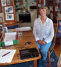 Rhoda Love during the oral history interview in the dining room of her home, July 19, 2004.