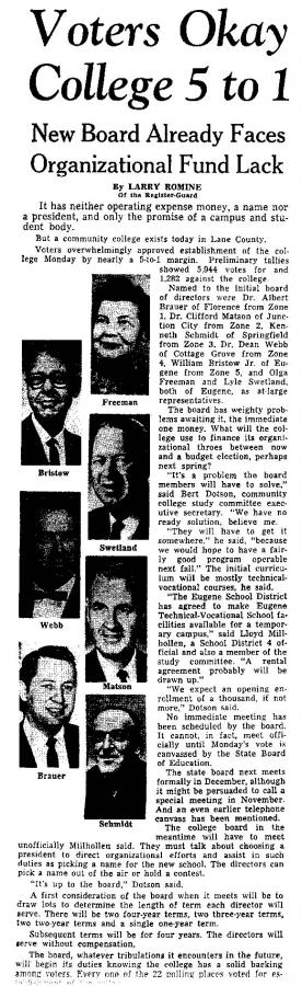 Newspaper article about October 19 election