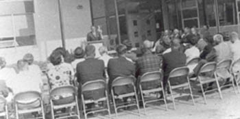 Dale Parnell speaking at the opening ceremony for Lane Community College, July 1, 1965.