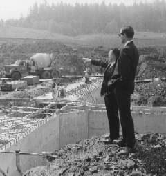 Dale Parnell (left) with William Hein, Dean of Instruction (1965-1968)