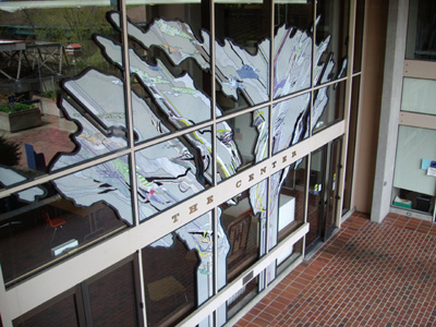 'Islands of Memory' by Tenold Peterson and students - Outside looking down 'Islands of Memory' by Tenold Peterson and students - Outside looking down