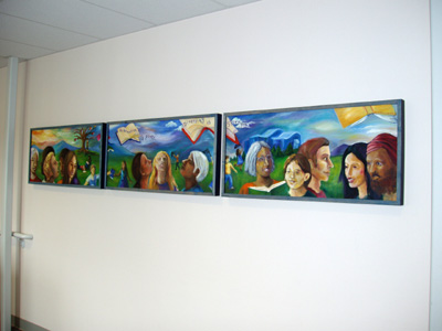 'Diversity Is Strength' by Jennifer Parks and Caroline Porter - All three pieces together to form a triptych 
