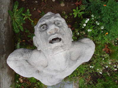 Screaming Man - Above view Screaming Man - Above view