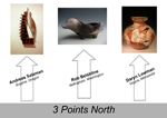 3 Points North Exhibit postcard