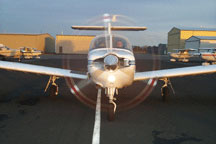 A Piper Arrow ready to taxi
