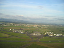 Looking east across Eugene Airport