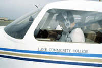man inside an airplane