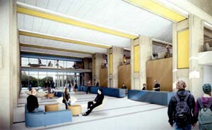 Another view of Architect rendering of interior of Center Building