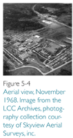 Figure 5-4 Aerial view November 1968 LCC archives