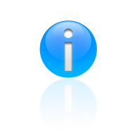 white circle with an i on it