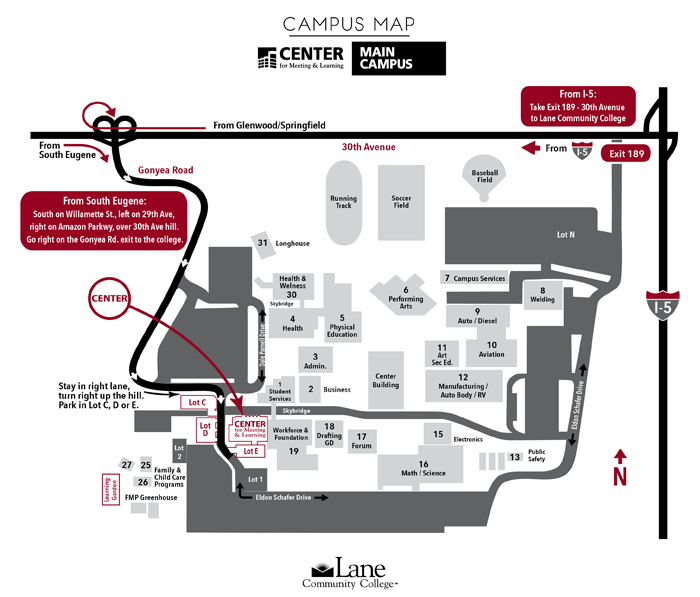 Lane Community College Map