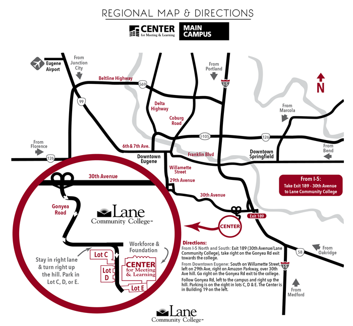 Center Directions Main Campus