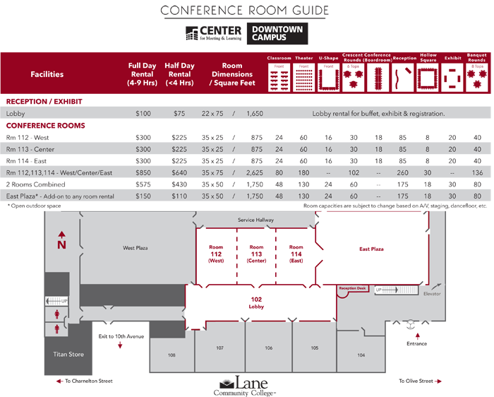 Downtown Campus Room Rates