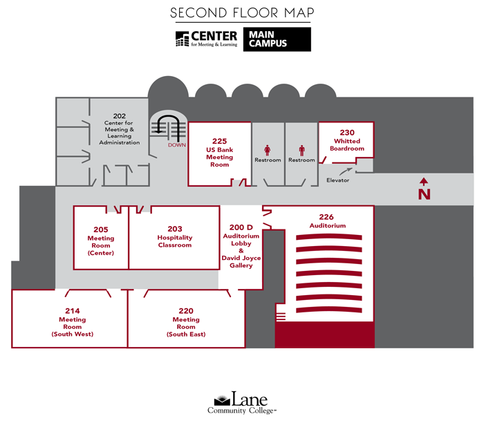 Center second floor map