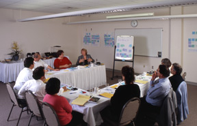 small breakout session in small conference room