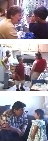 Photo compilation of adults working with children