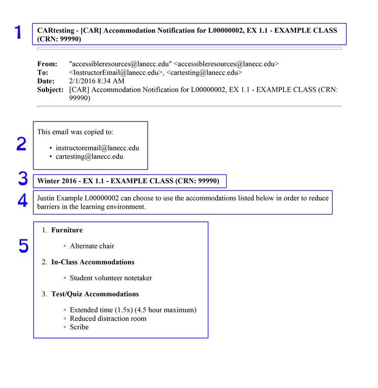 Letter of Accommodation example part 1