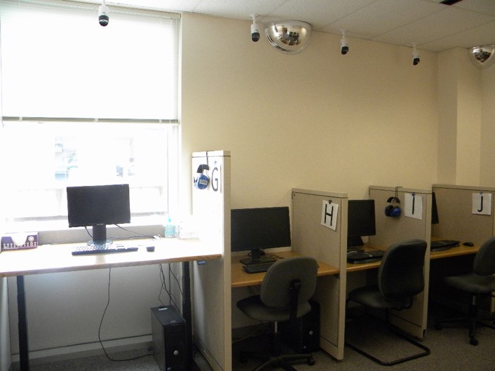 picture of the testing room