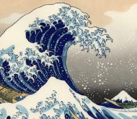 painting of Hokusai's The Great Wave off Kanagawa