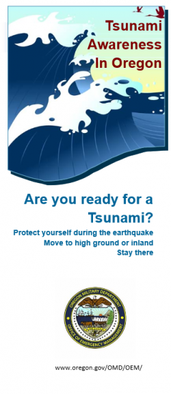 Tsunami Awareness pamphlet cover