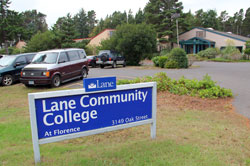 LCC sign at entrance to LCC at Florence