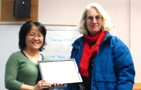 Jessica Alvarado, Faculty Counselor, Counseling and Advising, and Mary Spilde, President