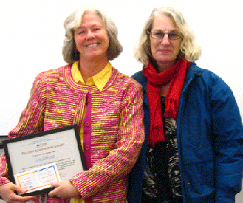 Liz Coleman, Academic Learning Skills and Tutoring Services, and Mary Spilde, President