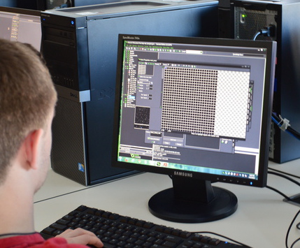 boy working on computer