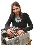 Woman with computer