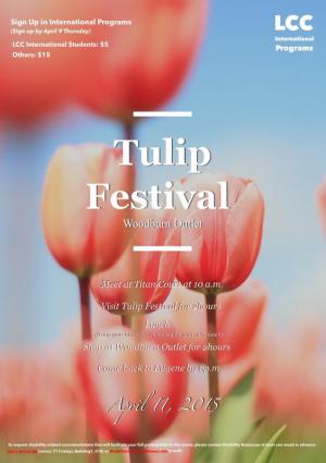 image of poster: tulip festival 2015