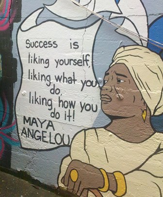 painting that says Success is liking yourself, what you do and how you do it