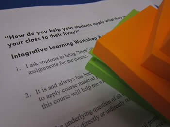 Post-it notes and an assignment