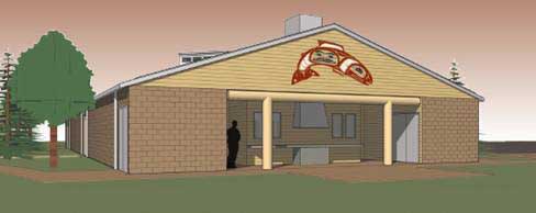 Artist drawing of the proposed longhouse