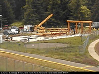 June 3 2008 photo of longhouse construction