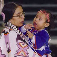 Native American mother with child.
