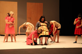 tired dancers on stage
