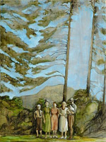Humbug state park, The Park Ranger’s Family (acrylic on wood panel)