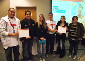 Some scholarship winners and staff from College Night 2012 at Lane