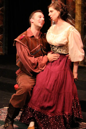 Nathan Blakely and Robin Rice perform Shakespeare