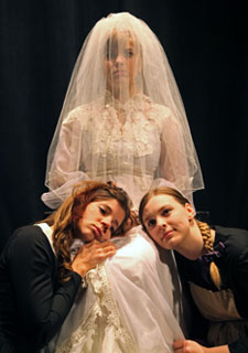 stage image of two girls with Dead Mum