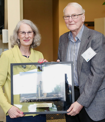 President Mary Spilde with Doug McKay