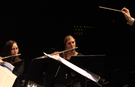 image of two ladies playing flute