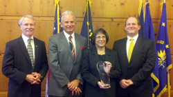 Left to right: Governor Kitzhaber, James Lindly, Shirl Meads, and Gary Smith