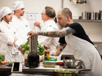 image of LCC culinary students and Chef
