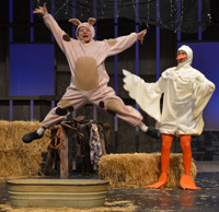 Wilbur (played by Ben Buchanan) and Gander (played by Austin Vanderplaat). Photos by John Watson