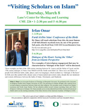 image of flier for Irfan Omar