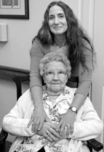 Author Lauren Kessler and friend